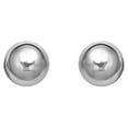 thumbnail image 1 of Boucles d'Oreilles Clous Rondes Classiques en Or Blanc 14 K (6,0 mm), 1 of 2