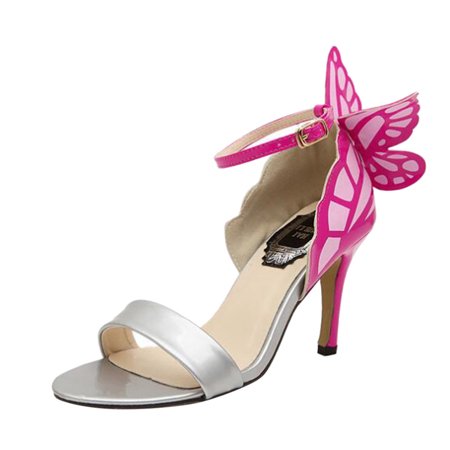 

Women s Summer Hollow Casual Fashion Butterfly High Heels Shoes Tie up Sandals for Women Decorative Sandals for Women