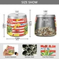 thumbnail image 2 of Yayeee Ashtray with Lid for Cigarette Smokeless Stainless Steel Home Ash Holder, Striped Lemon, 2 of 7