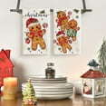 thumbnail image 2 of Gingerbread Candy Christmas Kitchen Towels Dish Towels, 18x26 Inch Holiday Holly Xmas Ball Winter Decoration Hand Towels Set of 2, 2 of 6