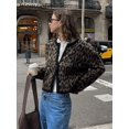 thumbnail image 3 of Chaqueta Lisa holgada con solapa para mujer, abrigo de manga larga con doble botonadura y bolsillo, informal, combina con todo, otoño e invierno, 2024, 3 of 5