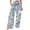 Blue 2, variant on kaondbfi Womens Pants Wide Leg High Waisted Adjustable Trousers with Pockets Casual Lightweight Summer Casual Pants for Women