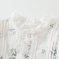 thumbnail image 5 of LYMAYTER Kids Baby Girls Shirt Outfit Cotton Floral Long Sleeve Tops and Trousers 2PCS for 3m- 4 T Toddler Spring Summer Ruffle Collar Tees Shirt Set, 5 of 9