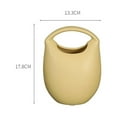 thumbnail image 3 of Bag Shaped Flower Vase Handbag Shape Ceramic Vase for Countertop Anniversary Yellow, 3 of 8