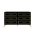 thumbnail image 2 of Castle Place Glam 6-Drawers Dresser, Black, 2 of 8