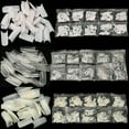 thumbnail image 3 of 500-1000 Pcs Coffin Nail Tips Long Square French Fake False Nails Transparent, 3 of 4