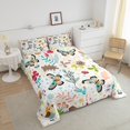 thumbnail image 4 of Erosebridal Butterfly Twin Bedding Sets Kawaii Butterflies Comforter Set ,Cute Woodland Plant Leaves Flower Bed Comforter Set Nature Rustic Botanical Floral Quilt, 4 of 7