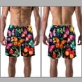 thumbnail image 3 of luoweisi Men's Beach Shorts Quick Dry Swim Trunks with Mesh Lining Butterfly L, 3 of 5