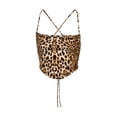 thumbnail image 3 of Arvbitana Women's Leopard Print Sleeveless Suspender Top Sexy Backless Cross Strap Slim Vest, 3 of 6