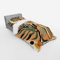 thumbnail image 2 of Ambesonne Monstera Bedding Set 3 Pcs, Leaves Mid Century Boho, TwinXL, Peach and Pale Reseda Green, 2 of 2
