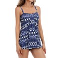 thumbnail image 4 of Charmo Womens Retro Tankini Sets Flowy Two Piece Bath Suits Tummy Control Swimwear with Bottoms, 4 of 6