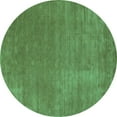 thumbnail image 1 of Ahgly Company Indoor Round Abstract Turquoise Blue Contemporary Area Rugs, 3' Round, 1 of 4