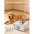 thumbnail image 3 of Fuente de agua para perros SIBAYS de acero inoxidable de 15 litros con luz LED, 3 of 8