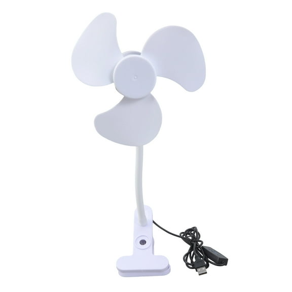 360 Rotating Clip On Fan 5.5inch Variable Speed Controls Flexible Neck Fan For Computer Desk Setups