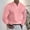 Pink, variant on COSFO Mens Shirts V-Neck Long Sleeve Black Casual Pullover Solid T Shirts for Man