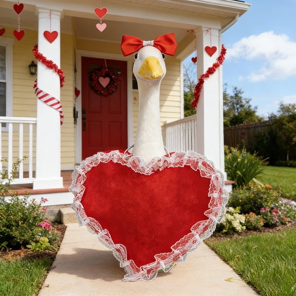 KOYPTL Porch Goose Outfits 23 inch, All Seasons Holiday, Christmas, Halloween, Valentine's Day, Easter, 4th of July Summer Lawn Porch Goose Clothes for Patio Garden Yard Lawn Decorations, I_001