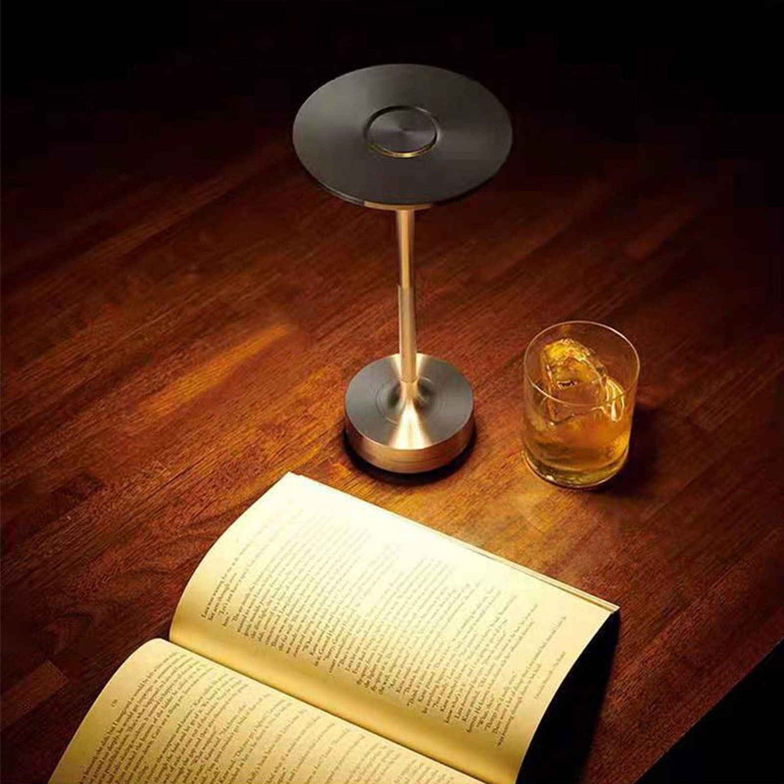 Wovilon Led Charging Desk Lamp Japanese Retro Restaurant Clear Bar Bar Night Light Dimming Atmosphere
