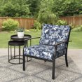 thumbnail image 3 of Better Homes & Gardens 42" x 24" Navy Floral Rectangle Outdoor 2-Piece Deep Seat Cushion, 3 of 9
