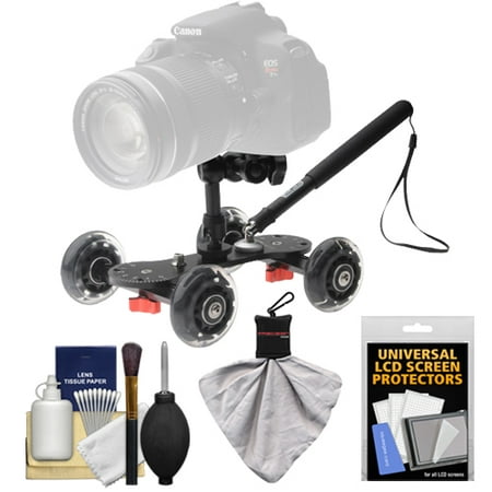 Vidpro SK-22 Professional Skater Dolly for Digital SLR Cameras & Video Camcorders with Accessory Kit