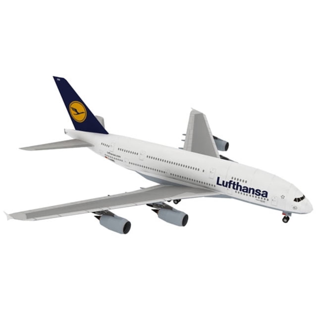 1:100 Paper A380 German Lufthansa Airlines Airplane Model Simulation Aircraft Model Aviation Model Aircraft Kits for Collection and Gift (Unassembled Kit )