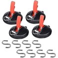thumbnail image 1 of Juego de 4 ventosas para coche con 8 ganchos en S, ventosas multifunción, herramienta de anclaje para coche, cala para equipaje, 1 of 4