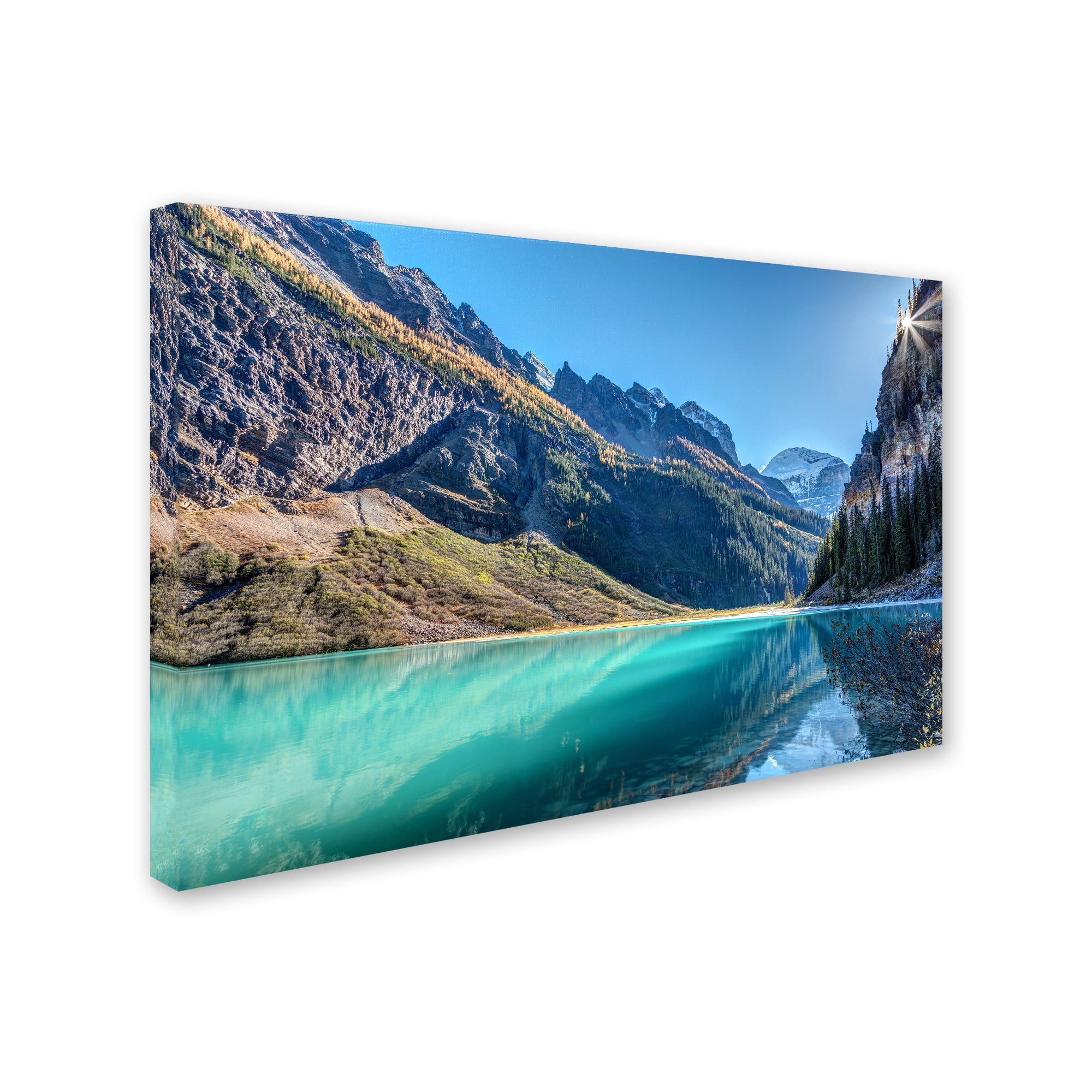 Trademark Fine Art 'Lake Louise Sunburst' Canvas Art by Pierre Leclerc