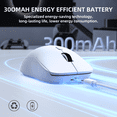 thumbnail image 5 of AJAZZ NJ07 Wireless Mouse, 67g Ultra-Lightweight, 3-Mode 2.4G/Bluetooth/USB-C, 6 Adjustable DPI up to 12800, 1000Hz Optical Sensor, Ergonomic Design Long Battery Life, Compatible with PC & Mac, 5 of 9
