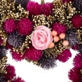 thumbnail image 5 of Northlight Floral and Twig Artificial Heart Valentine's Day Wreath - 13.5" - Pink and Purple, 5 of 9