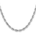 thumbnail image 2 of Solid 14K White Gold 5.2mm Diamond-cut Quadruple Rope Lobster Lock Chain - 30", 2 of 8