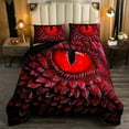thumbnail image 2 of Red Dragon Eye Comforter Set Vintage 3D Dragon Queen Bedding Sets ,Gothic Quilt Mythical Animal Duvet Insert,Artistic Fantasy Room Decor Aesthetic, 2 of 6