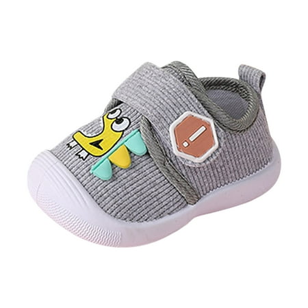 

Larisalt Baby Girl Shoes Baby Boys and Girls Leather Covered Sneakers Outdoor Soft Soled Toddler Shoes Gray