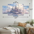 thumbnail image 4 of Designart "Cloudy Castle I" Castles Metal Wall Décor Set, 4 of 5
