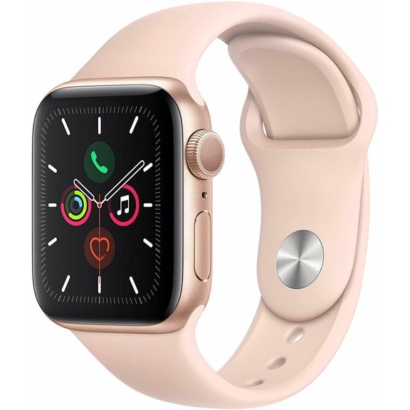 Pre-Owned Apple Watch Series 5 40mm Gold Aluminum Case with Pink Sand Sport Band MWV72LL/A
