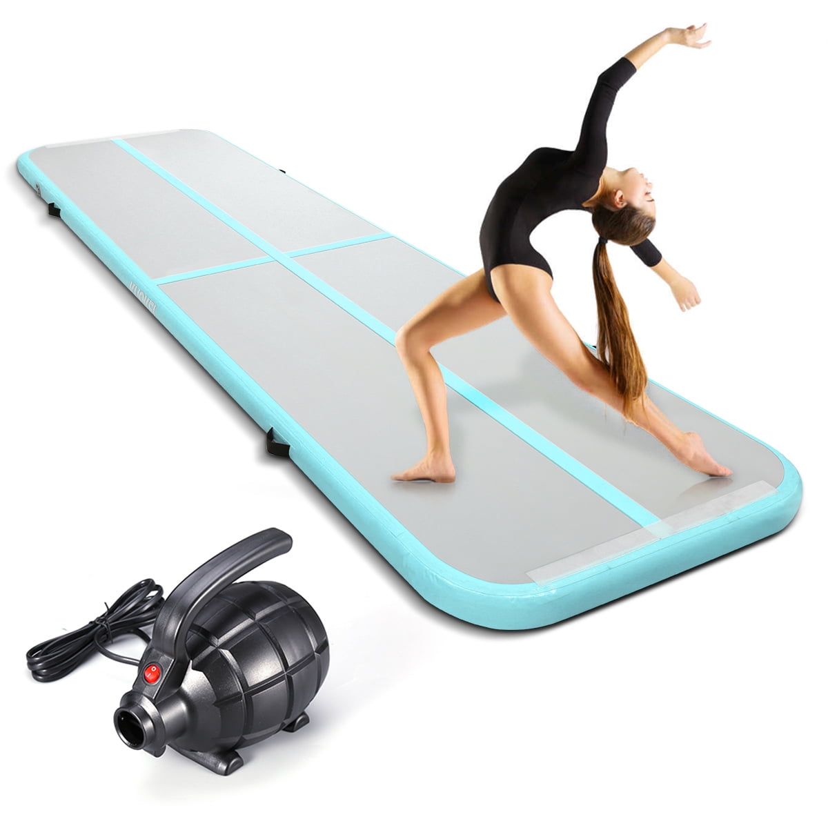 Details about / 4M Air Track Gymnastics Tumbling Inflatable Mat Air Pad Floor GYM W// Pump