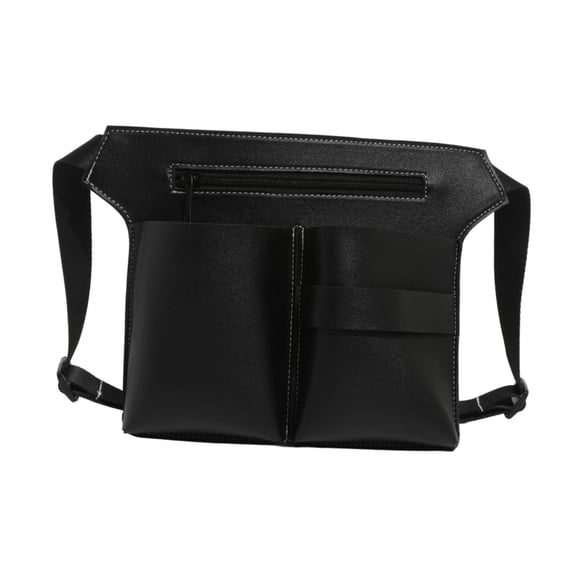 Riñonera para peluquería, delantal de barbero, organizador de herramientas para peluquería, delantales de salón de cosmetología, cinturón, bolsa de Negro