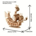 thumbnail image 2 of 3D Wooden Ocean Sailboat Model Kits - Handcrafted, Challenging Brainteaser, Educational, and Fun DIY Project - Perfect Christmas and Birthday Gift for Adults and Teens, 2 of 5