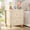 Natural, variant on Natural Wood Nightstand with Charging Station, Scalloped Bedside Table with 2 Smooth Drawers, Modern End Table with Solid Wooden Legs for Bedroom and Small Spaces