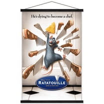 Disney Pixar Ratatouille - One Sheet Wall Poster with Wooden Magnetic Frame, 22.375" x 34"