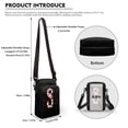 thumbnail image 6 of HELLHERO Lightweight Crossbody Sling Bags Unisex Hummingbirds Pink Flowers Polyester Travel 4.33x1.97x7.09 Double-layer, 6 of 7
