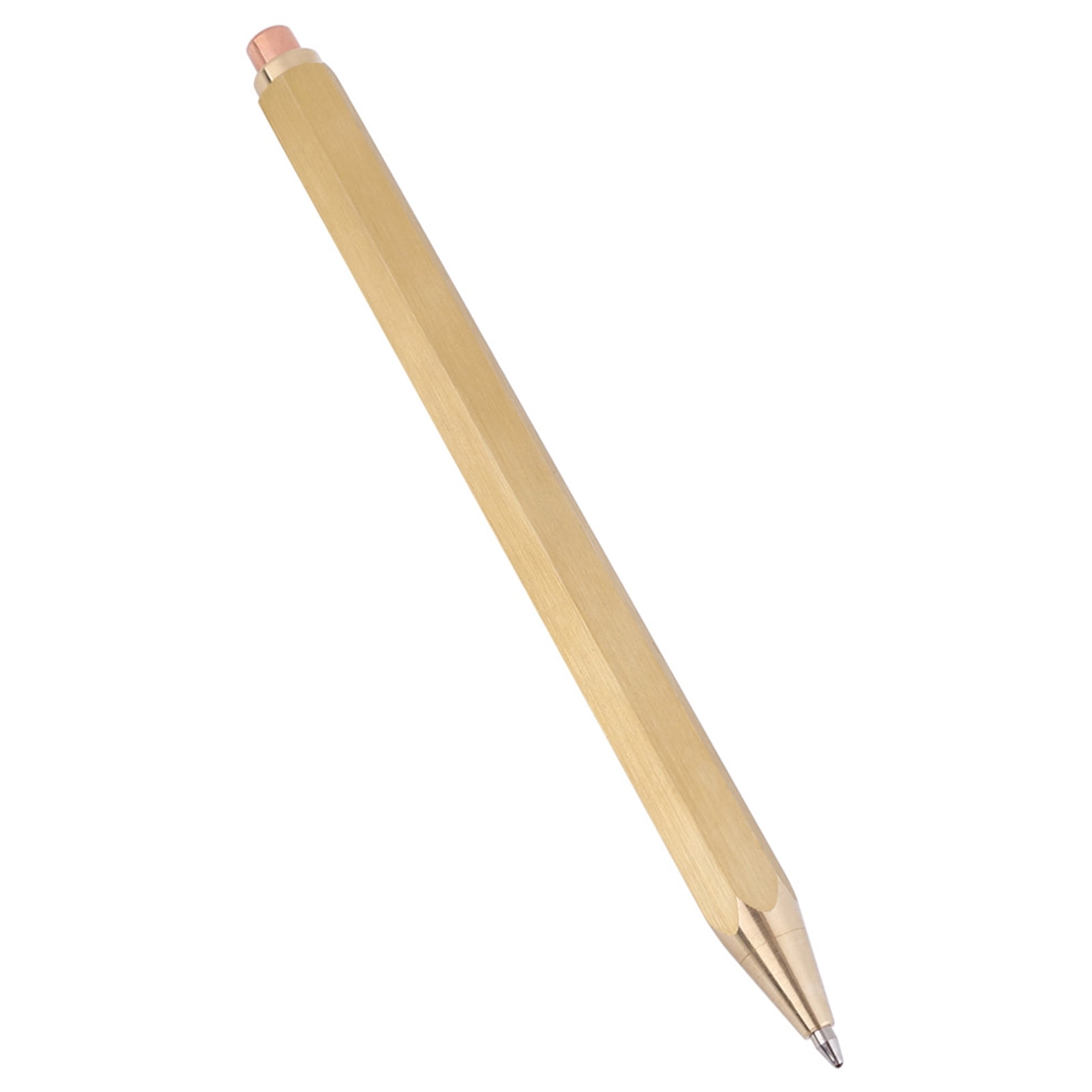 Brass Pen, Rass Ballpoint Pen Heavy Duty Copper Brass Pen Spring Ballpoint Pen For Office Gift Business