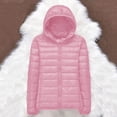 thumbnail image 4 of CHUOU Women Warm Waterproof Lightweight Jacket Hooded Windproof Winter Coat With Recycled Insulation Winter Slim Short Hooded Warm White Down Coat Outerwear, 4 of 5