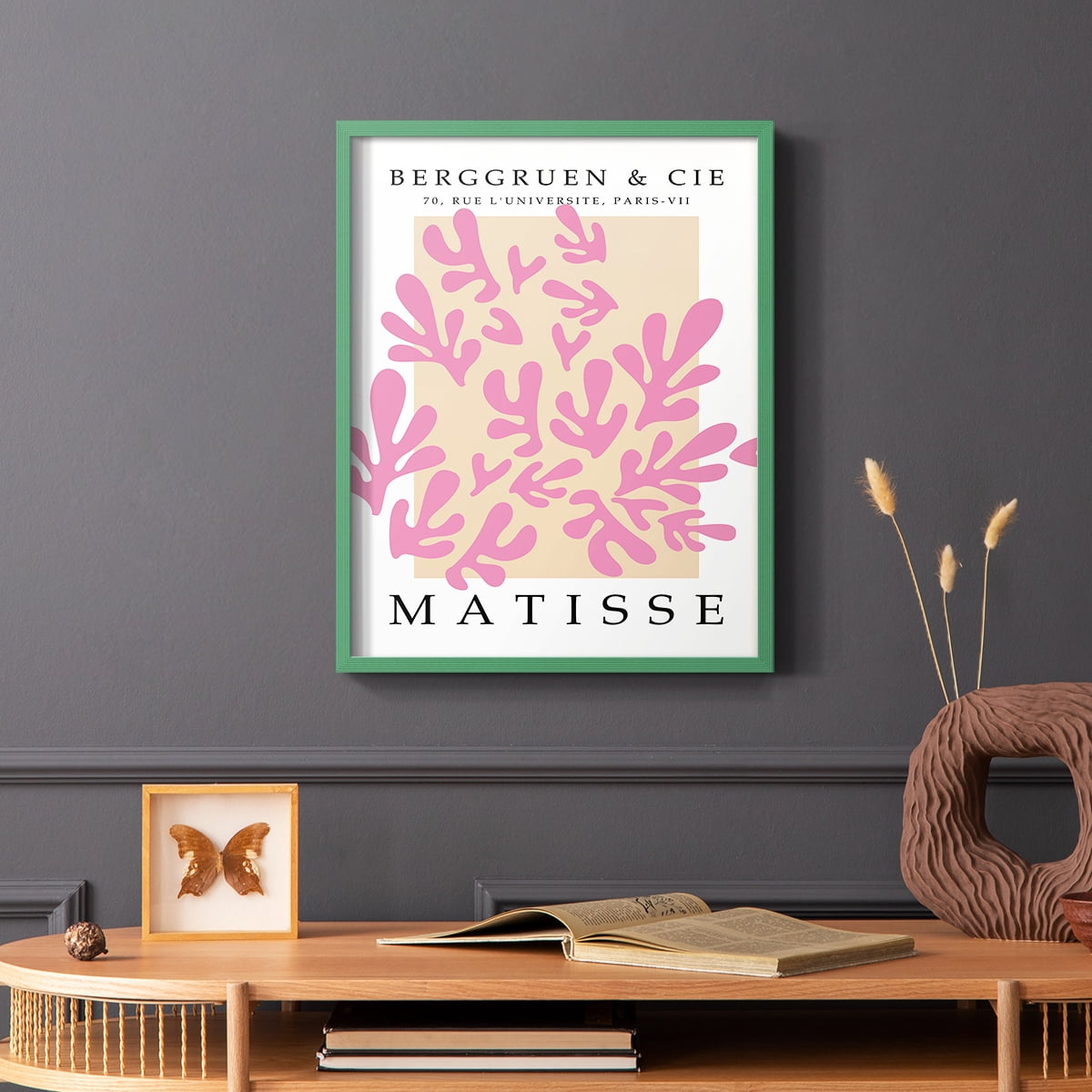 Matisse CCCXXXII in Green Solid Wood 11 x 14 Framed Print
