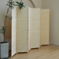 thumbnail image 5 of Furnnylane 6 Panel Folding Room Divider Screen Freestanding Bamboo Panel Screen in Beige 67" H x 92.1" W, 5 of 5