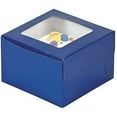 thumbnail image 2 of Fun Express Blue Cupcake Boxes, 12 count - Each with Clear Window - Treat Boxes for Birthday Party, Events, Baby Shower, Wedding, and More, 2 of 2