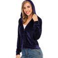 thumbnail image 5 of SAYFUT Womens Velour Tracksuit Zipper Hoodie Coat Zip Up Sweater Long Sleeve Sweatshirt Jumper Hoodies Tops Sport Yoga Running Velour Tracksuits Casual, 5 of 6