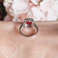 thumbnail image 4 of Cushion cut halo design genuine lab grown ruby engagement ring, July birthstone promise ring,, 4 of 4