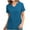 Blue, variant on Xfvqtps V-Neck Scrubs Tops for Women Stretch Wrinkle-Resist Medical Nursing Uniform with 4 Pockets Comfortable Lightweight Working Uniform Causal Short Sleeve Solid Color Blouse Sky Blue