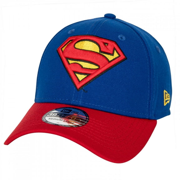 Superman Symbol Blue and Red 39Thirty Fitted Hat-Small/Medium