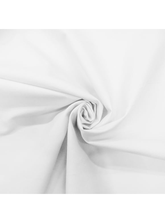 Waverly Inspirations 44" x 72" 100% Cotton 2 Yards Precut Quilting Fabric, Solid White