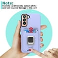 thumbnail image 2 of CoverON For Samsung Galaxy S22 Plus Case, KickStand Ring Credit Card slot Rugged Phone Cover Magnetic holder, Lavender, 2 of 10